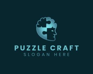 Human Mental Puzzle logo design