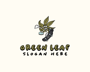 Weed - Marijuana Weed Skater logo design