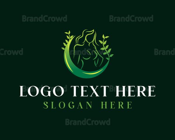 Floral Woman Leaf Logo