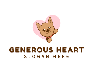 Pet Dog Heart logo design