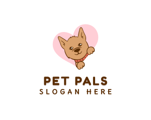 Pet Dog Heart logo design