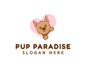 Pet Dog Heart logo design