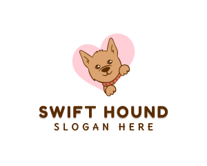 Pet Dog Heart logo design