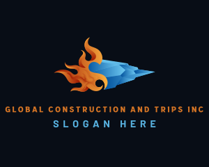 Blaze - Fire Ice Thermal Temperature logo design