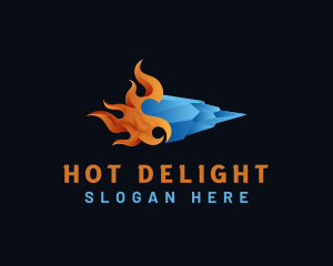 Fire Ice Thermal Temperature logo design