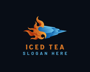 Fire Ice Thermal Temperature logo design