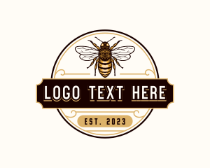 Pushpin - Bee Insect Wildlife logo design