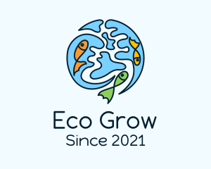 Aquaponics - Aquatic Fish Farm logo design