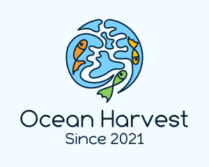 Aquatic Fish Farm logo design