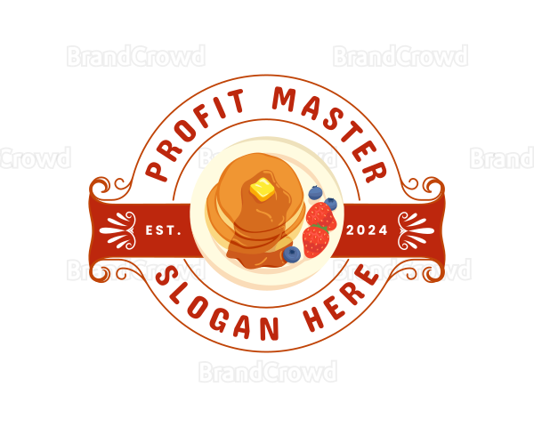 Pancake Breakfast Food Logo