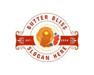 Butter - Pancake Breakfast Food logo design