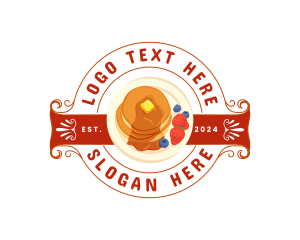 Food - Pancake Breakfast Food logo design