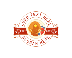 Food - Pancake Breakfast Food logo design