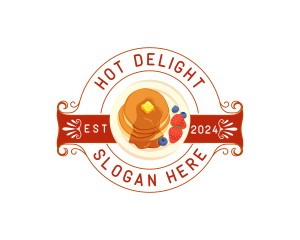 Pancake Breakfast Food logo design