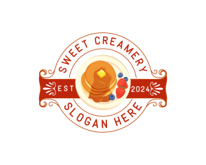 Pancake Breakfast Food logo design