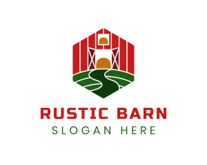 Hexagon Rural Barn logo design