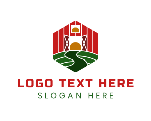 Hexagon Rural Barn Logo