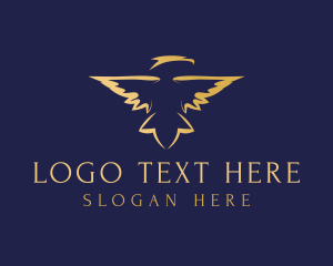 Falcon - Premium Gold Bird logo design