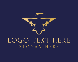 Hawk - Premium Gold Bird logo design