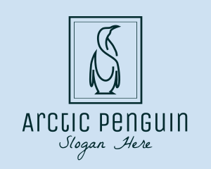 Penguin Picture Frame logo design