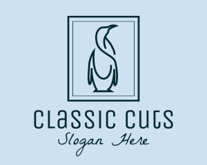 Penguin Picture Frame logo design