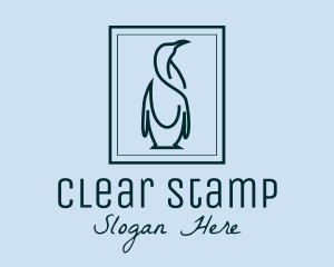 Penguin Picture Frame logo design