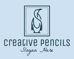 Penguin Picture Frame logo design