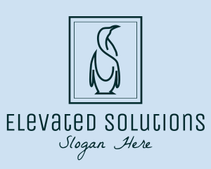 Penguin Picture Frame logo design