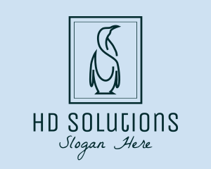 Penguin Picture Frame logo design