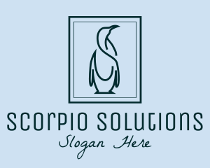 Penguin Picture Frame logo design