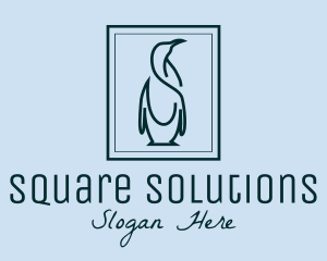 Penguin Picture Frame logo design