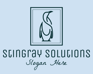 Penguin Picture Frame logo design