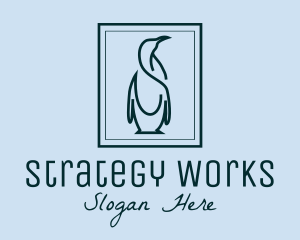 Penguin Picture Frame logo design