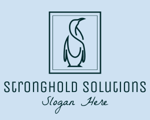 Penguin Picture Frame logo design