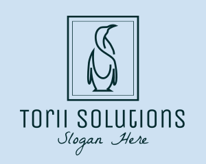 Penguin Picture Frame logo design