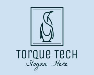 Penguin Picture Frame logo design