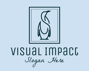 Image - Penguin Picture Frame logo design
