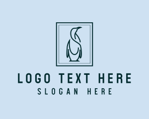 Penguin Picture Frame logo design