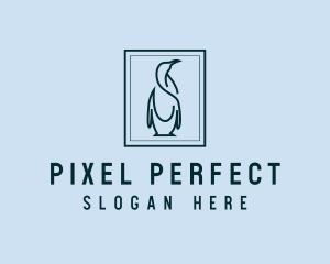 Penguin Picture Frame logo design