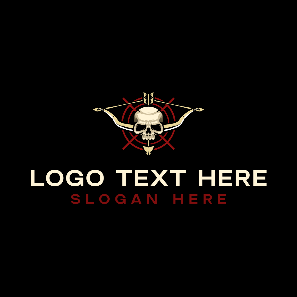 Skull Bow Archery Logo | BrandCrowd Logo Maker