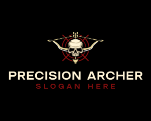 Crossbow - Skull Bow Archery logo design