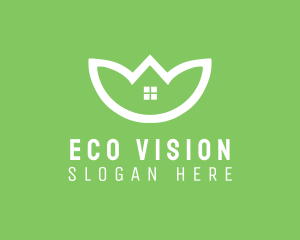 Eco Home Leaf logo design