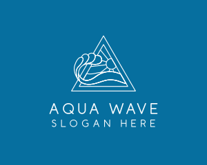 Ocean Wave  Sun logo design