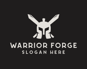 Spartan Warrior Swordsman logo design