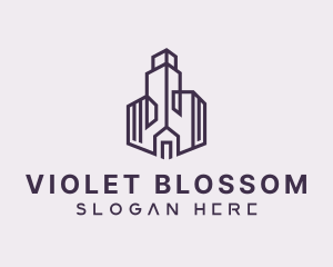 Violet House Building logo design