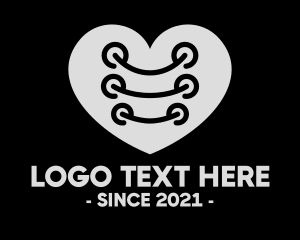 Coat Hanger - Heart Tuxedo String logo design