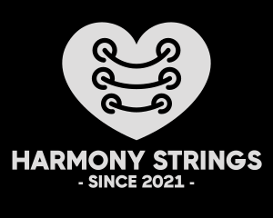 Heart Tuxedo String logo design