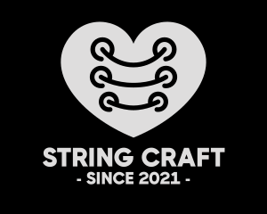 Heart Tuxedo String logo design