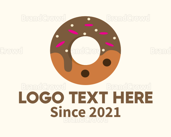 Chocolate Donut Dessert Logo