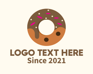 Sweets - Chocolate Donut Dessert logo design